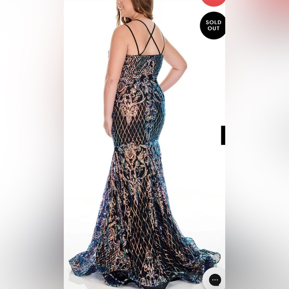 GORGEOUS plus size Sequin Evening Gown EUC - Picture 3 of 11